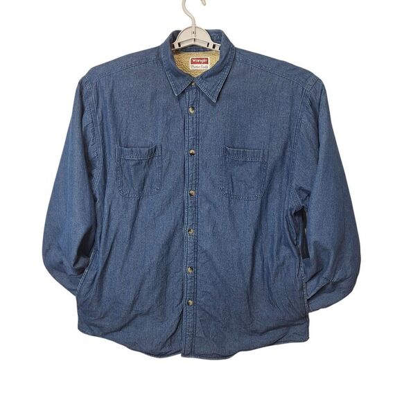 Wrangler Mens Shirt Jacket Shacket Size XL Sherpa Lined Heavy‎ Western Pockets - Picture 2 of 13